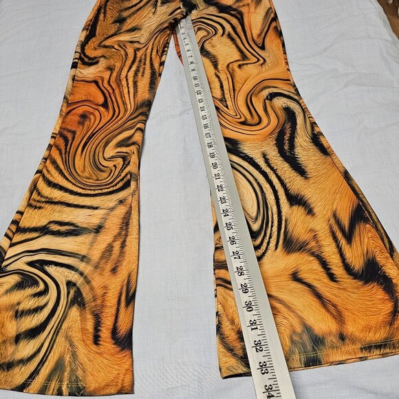 Jaded London Flared Bootcut Pull On Women Pants Size USA 6 Tiger Print - Picture 8 of 13